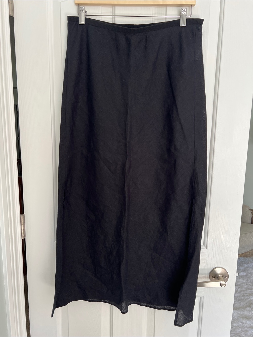 J. Crew Black A-Line Maxi Skirt